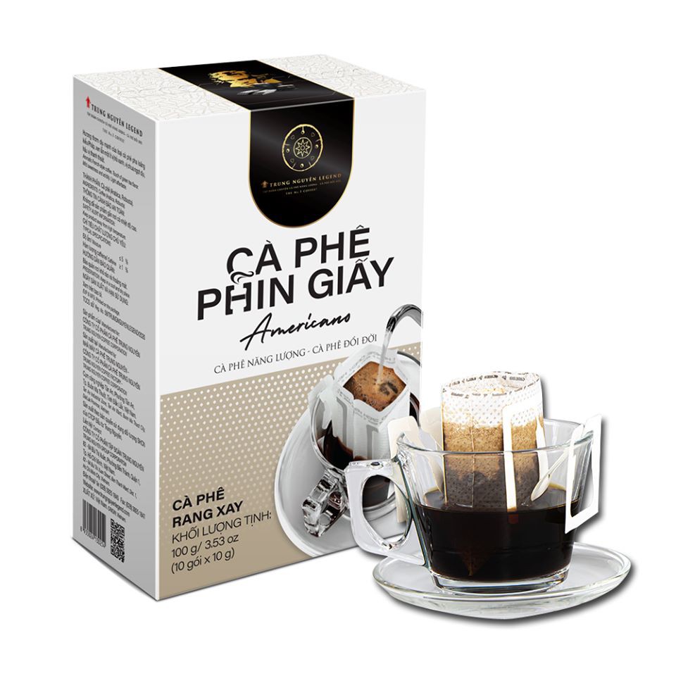 Cà phê Phin Giấy Trung Nguyên - 3 hương vị Americano & Vietnamese Blend & Fusion Blend