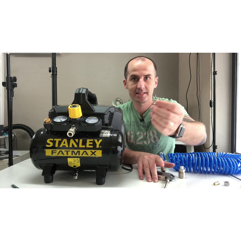 Máy nén khí không dầu 1 H.P Stanley FatMax DST 101/8/6  SIÊU GIẨM ÂM - CHÍNH HÃNG