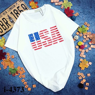 Áo Thun Nữ Tay Lỡ Unisex In Chữ USA XMISS