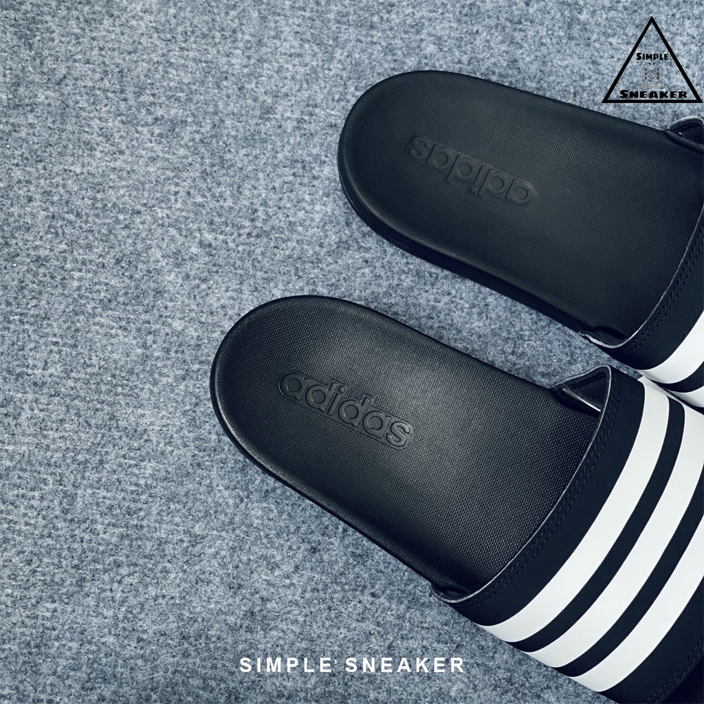 Dép Adidas Quai Ngang Chính Hãng FREESHIPAdidas Adilette Comfort Slides Black White - Dép Thời Trang - Simple Sneaker