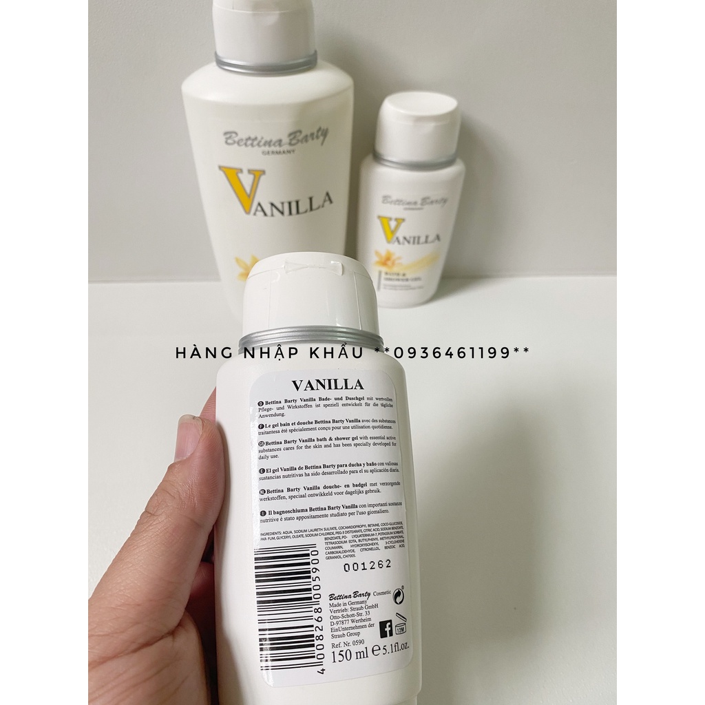 Chai to 500ml Sữa tắm Vanilla hương hoa Vani 500ml- Đức
