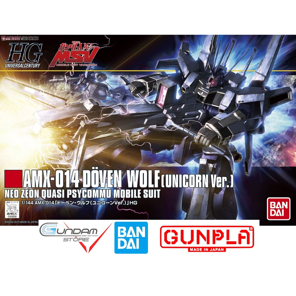 [ NHẬT BẢN ] Đồ Chơi Lắp Ráp Anime Mô Hình Gundam 1/144 Hg Amx-014 Doven Wolf [Unicorn Ver] Serie Gundam U.C HGUC