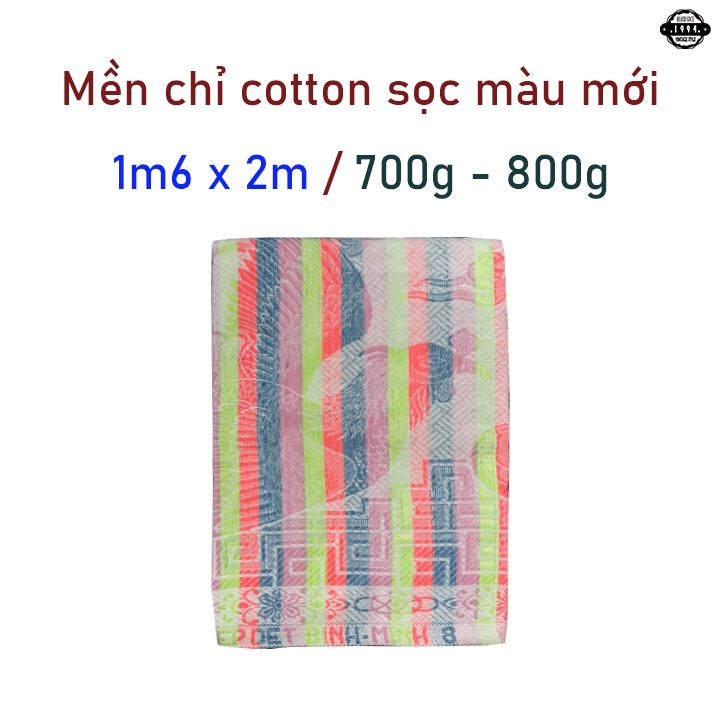 Mền cotton con rồng sọc nhạt 1m5 x 2m , 700g - 800g