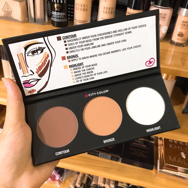 Phấn Tạo Khối 3 Ô City Color Contour Effects Palette Phấn Tạo Khối Khuôn Mặt Giúp Gương Mặt Bừng Sáng