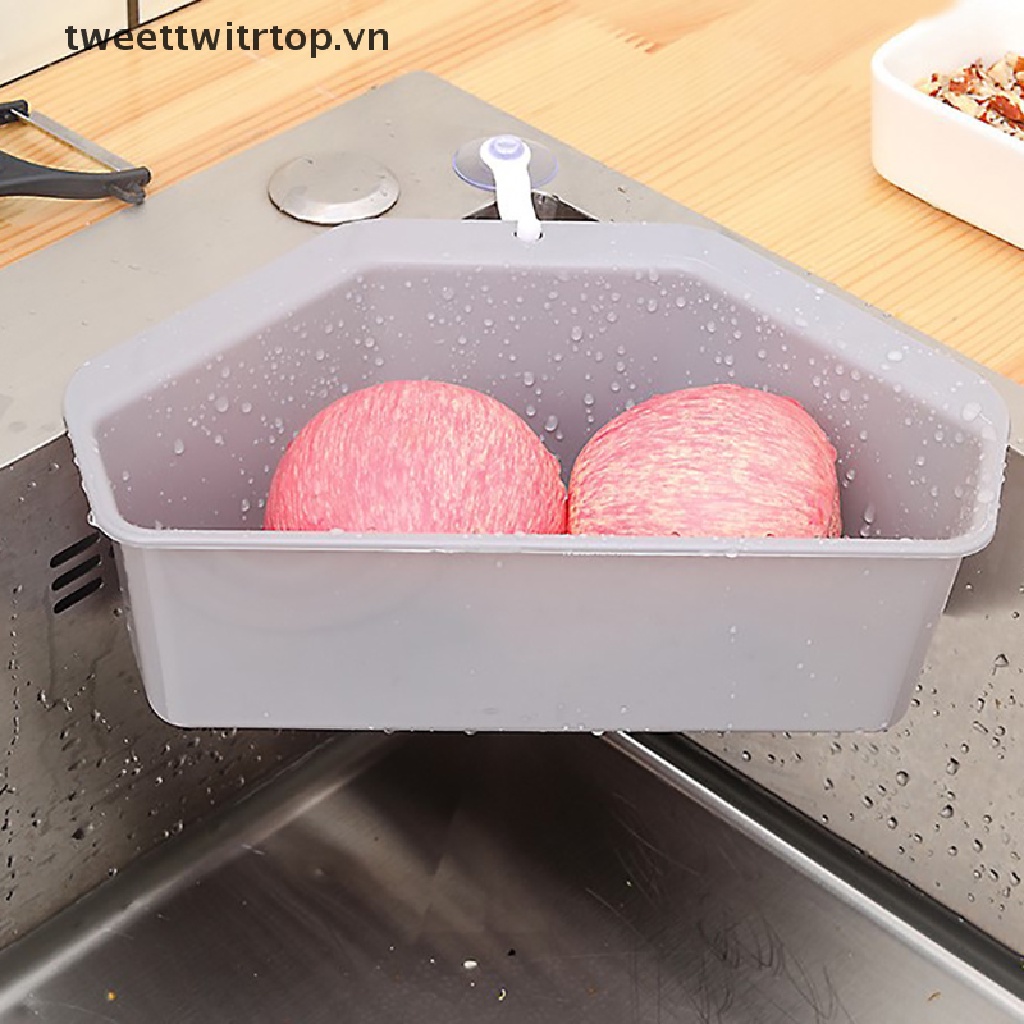 Giá Đỡ Đồ Dùng Gắn Góc Tường Đa Năng Tiện Dụng Cho Bồn Rửa Nhà Bếp
