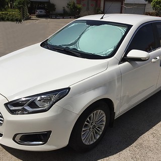Car Windshield Sun Shade Visor Shield Dual Circle Cover Folding UV Protector