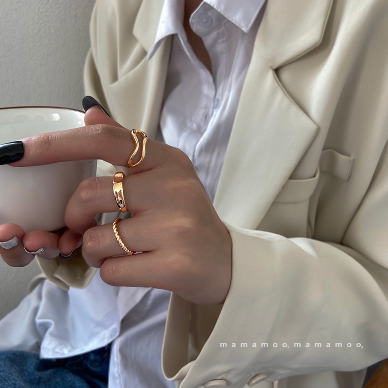 Set Nhẫn Ba Món Phong Cách Retro Thời Trang 19A1054