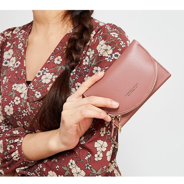 Ví Cầm Tay Pierre Loues Da Pu Cỡ Nhỏ Đựng Thẻ Thời Trang Cho Nữ