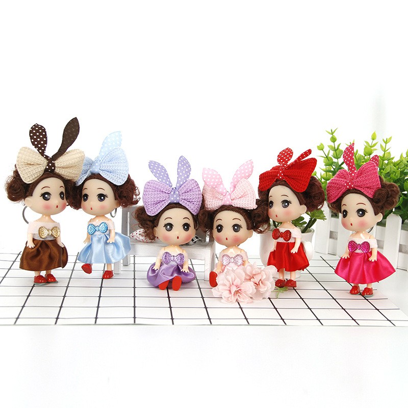 Búp bê chibi có móc khóa treo cặp xinh xắn 12cm loại móc xịn - mẫu 6