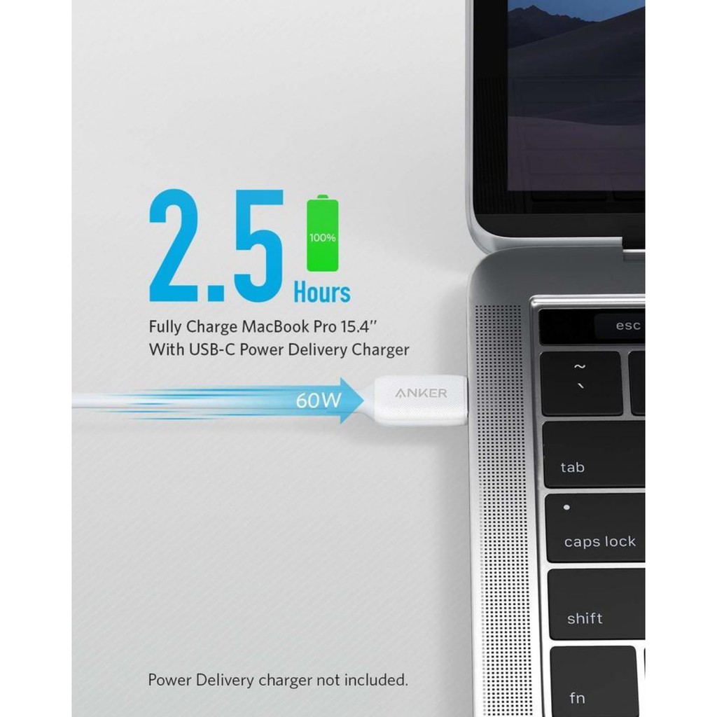 Cáp sạc Anker PowerLine III USB-C to USB-C 2.0, 1.8m - A8853 - Hàng chính hãng