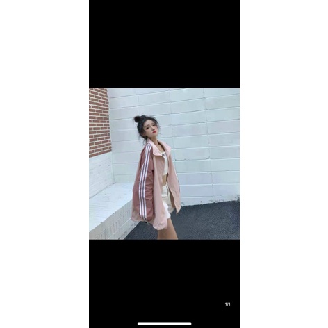 Áo Khoác Nữ 2 Lớp Cổ Trụ Chất Dù Hai Lớp 3 Sọc Tay Form Rộng Che Nắng Tốt Mặc Thoải Mái [NEW UNISEX]