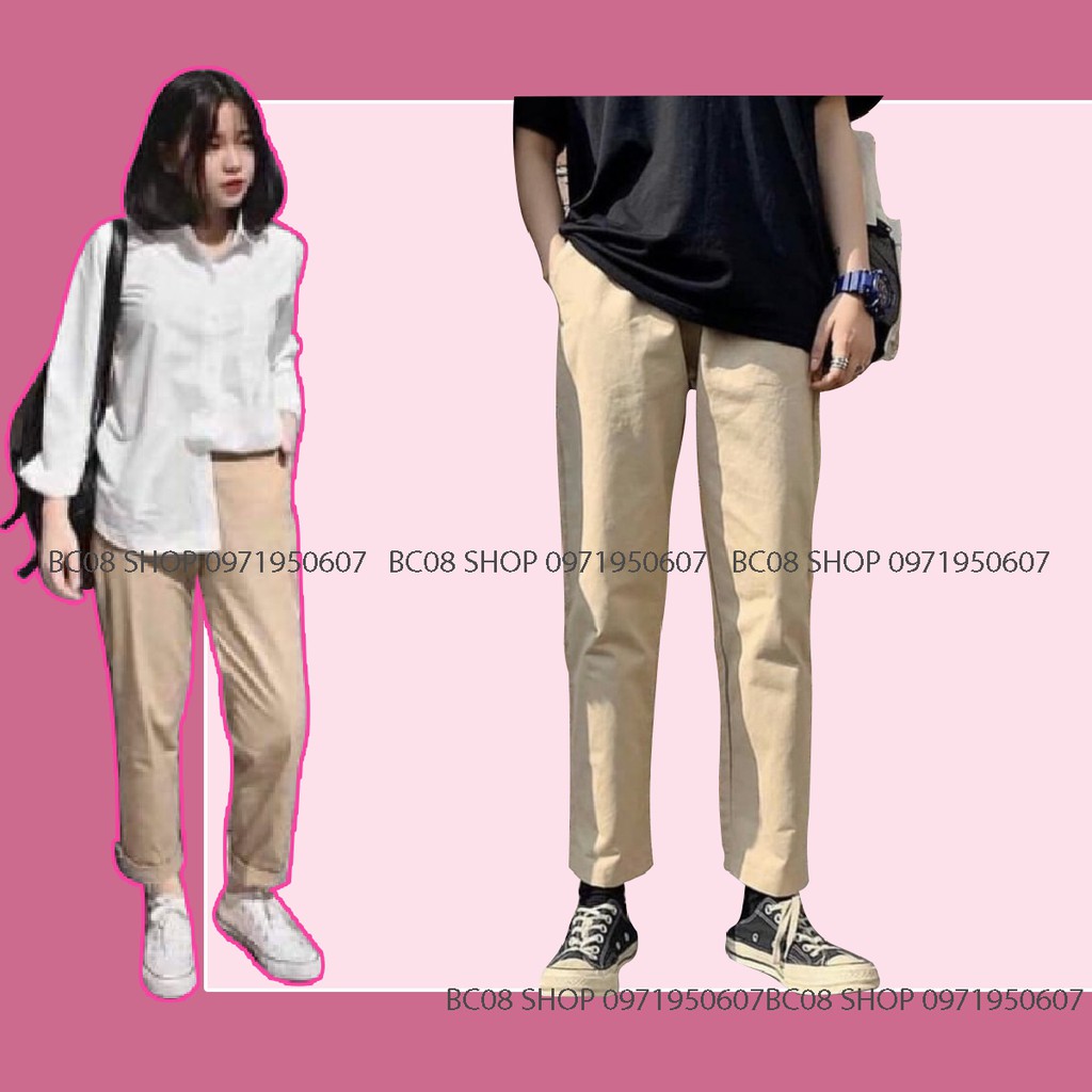 [Mã FAGREEN55 giảm tới 30K đơn 99K] QUẦN KAKI PANTS ỐNG SUÔNG BASIC 2 MÀU ĐEN TAN UNISEX BC072 | WebRaoVat - webraovat.net.vn