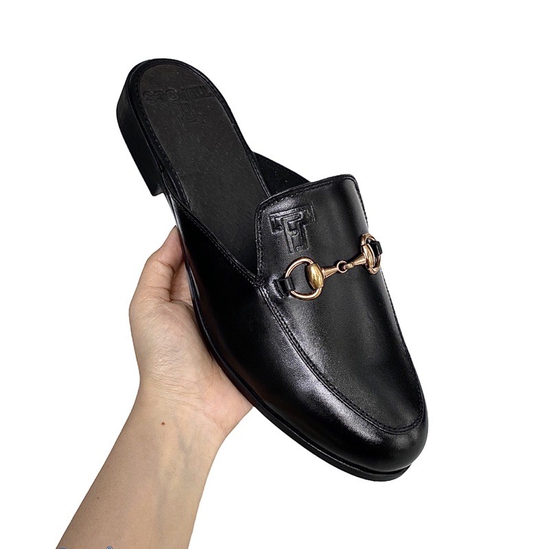 Giày sục da thật TEFOSS HT01 đen/nâu size 37-43 trẻ trung và sành điệu | BigBuy360 - bigbuy360.vn