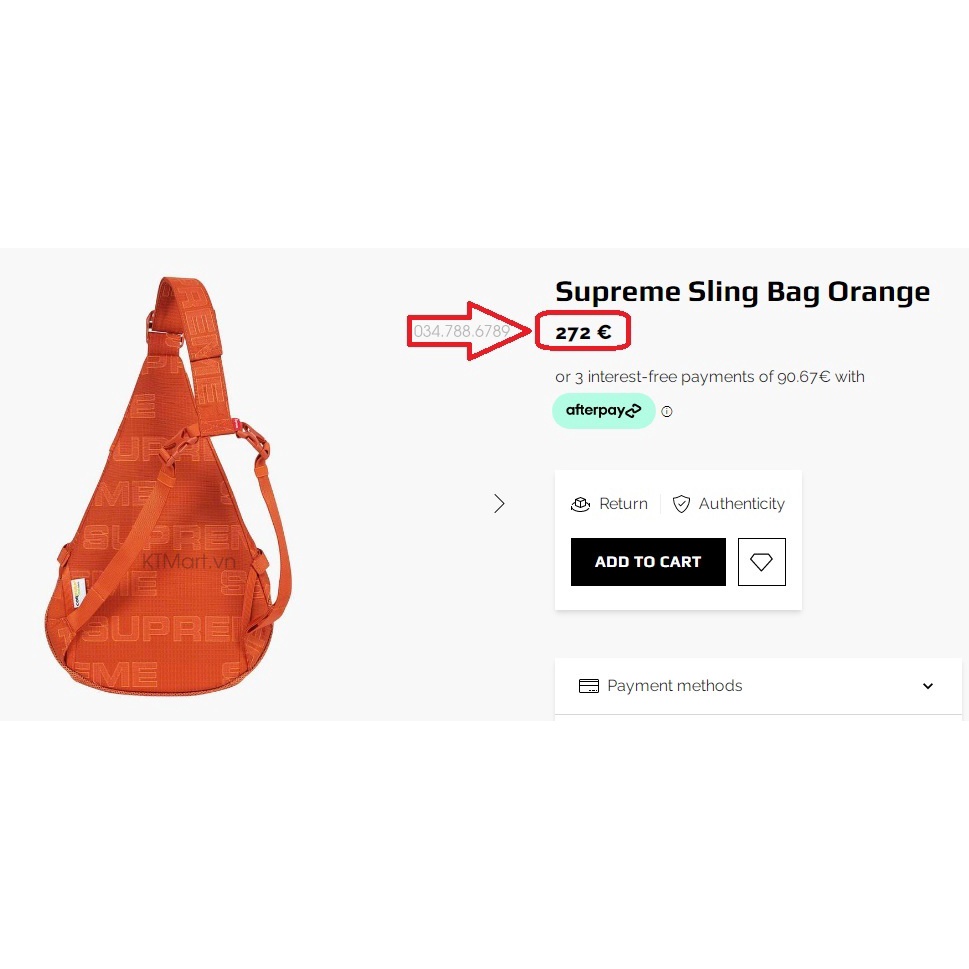 Túi đeo chéo Supreme Sling Bag Orange Limited Edition