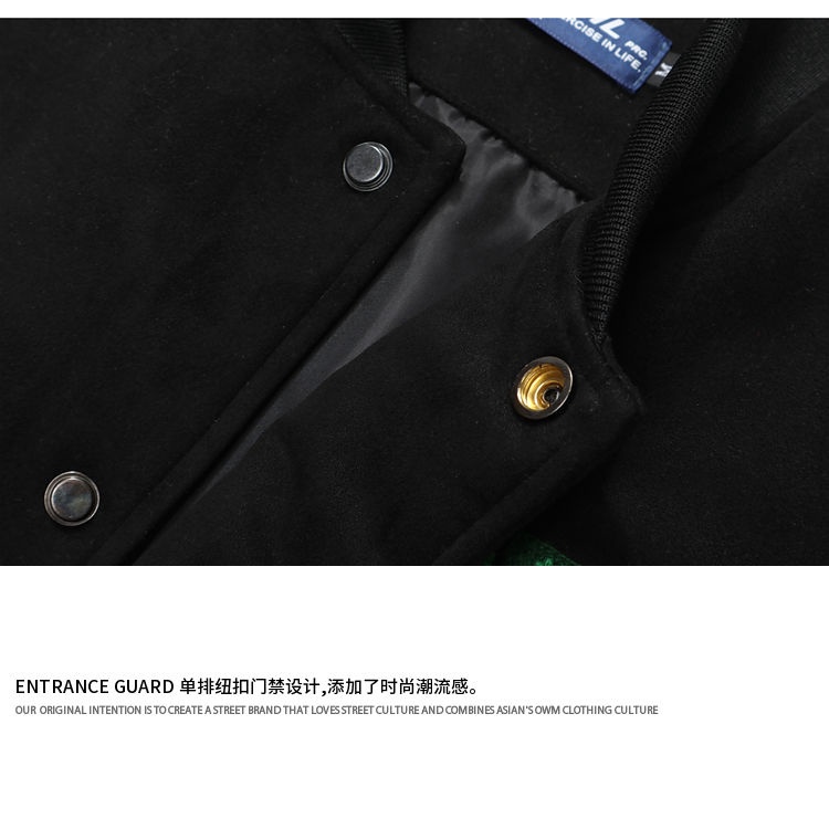 Áo Khoác Bóng Chày Cài Khuy Dáng Rộng Thời Trang Cho Nam Và Nữ