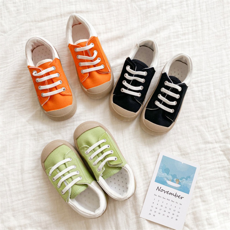 Giày vải canvas màu sắc xinh xắn cho bé gái 1-5 tuổi