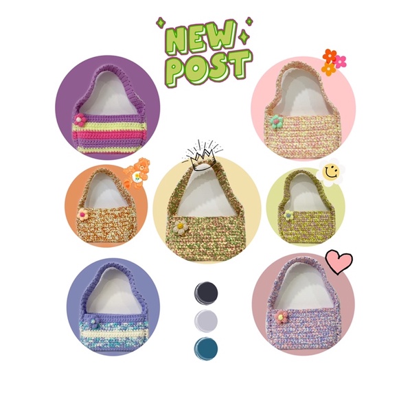 SHOULDER BAG HANDMADE - TÚI ĐEO VAI LEN MÓC