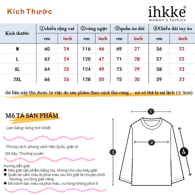 Áo hoodie Ihkke dài tay phong cách năng động trẻ trung thời trang cho nữ