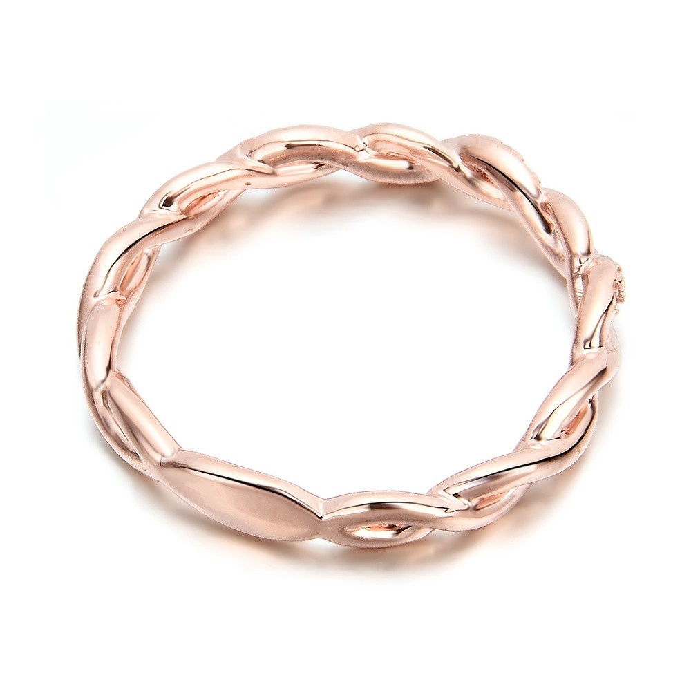 Nhẫn đeo tay thời trang thiết kế kiểu xoắn đính đá nhân tạo đẹp mắt