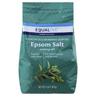 Muối tắm Epsom hương bạch đàn và bạc hà hiệu Equaline Epsom Salt, Eucalyptus &amp; Spearmint Scented 1.36kg