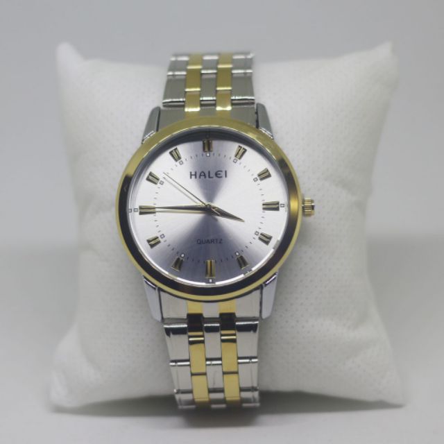Đồng Hồ Nam HALEI Dây Vàng Trắng Mặt Trắng Sang Trọng | BigBuy360 - bigbuy360.vn