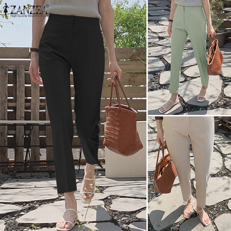 Zanzea Quần Dài Ống Rộng Thời Trang Hàn Quốc
