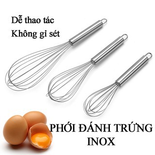 Dụng cụ đánh lòng trứng, phới đánh bông trứng vòng tròn bằng chất liệu inox cao cấp