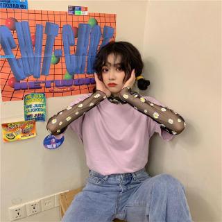 CCVN Áo lưới dài tay họa tiết hoa cúc xinh xắn thời trang cho nữ