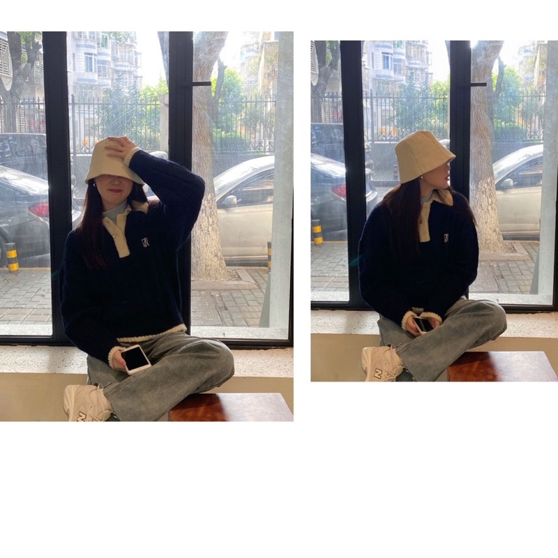 TKLIHN Áo len Ulzzang polo phong cách JENNIE BLACKPINK 2022 HOT TREND