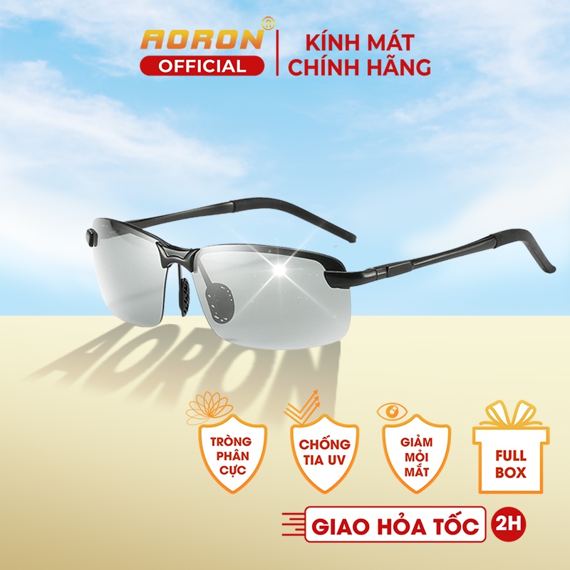 Kính Mát Nam Phân Cực AORON Chống Chói, Chống Loá, Chống Tia UV400 Đi Xe Ngày Đêm AK036 - AORON