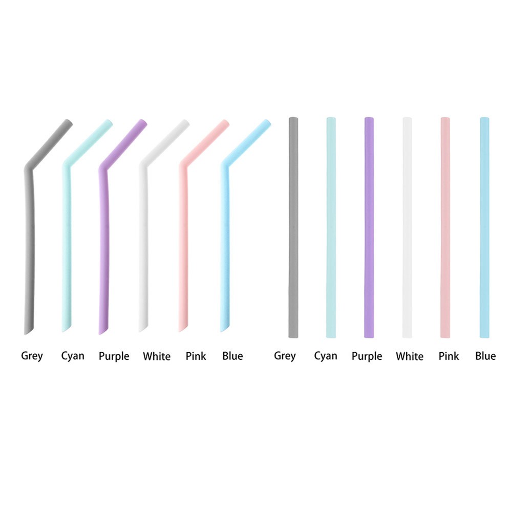 Ống Hút Silicone Tái Sử Dụng Nhiều Màu Thân Thiện Với Môi Trường