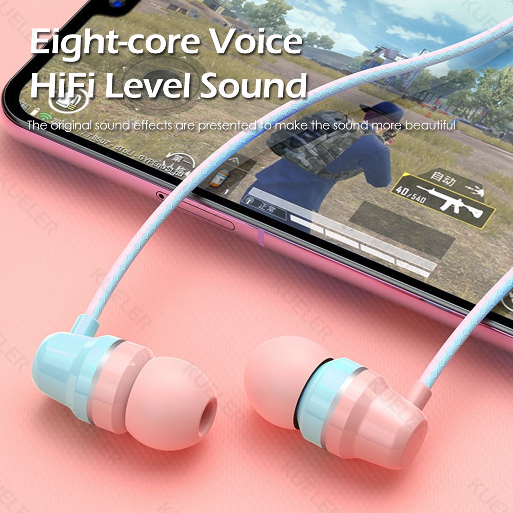 Tai Nghe Chống Ồn 3.5Mm 4D Màu Macaron Tích Hợp Mic