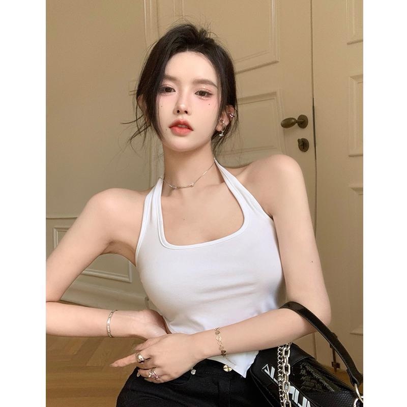 Áo Croptop YẾM CHOÀNG CỔ VẠT NHỌN Nữ Chất Thun, Áo Croptop Kiểu Hở Lưng Ôm Body Đẹp 2 Màu GOVA