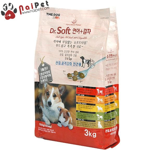 Thức Ăn Hạt Mềm Vị Cá Hồi Khoai Tây Dr.Soft Salmon &amp; Potato 500g