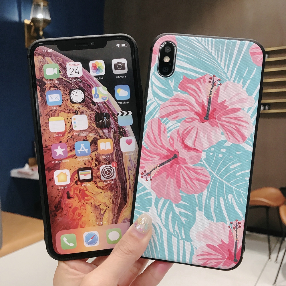 Ốp điện thoại nhựa mềm in hình hoa lá/quả dứa thanh lịch cho Samsung Galaxy A51 A71 S20 Ultra A50 M20 A7 S10 S10e S10+ S8 S9 Plus | BigBuy360 - bigbuy360.vn