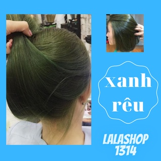 Thuốc nhuộm tóc xanh rêu không cần thuốc tẩy tóc màu lên đều không mùi