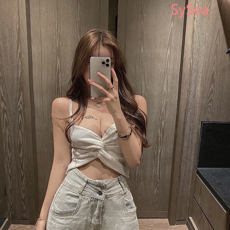 Áo 2 dây xoắn ngực croptop xinh nhắn chất thun dày dặn - 25 store