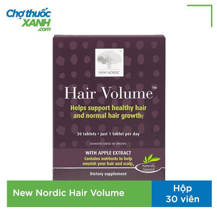 Hair Volume New Nordic chăm sóc tóc chắc khỏe, mọc tóc nhanh, ngăn ngừa rụng tóc, Hộp 30 viên