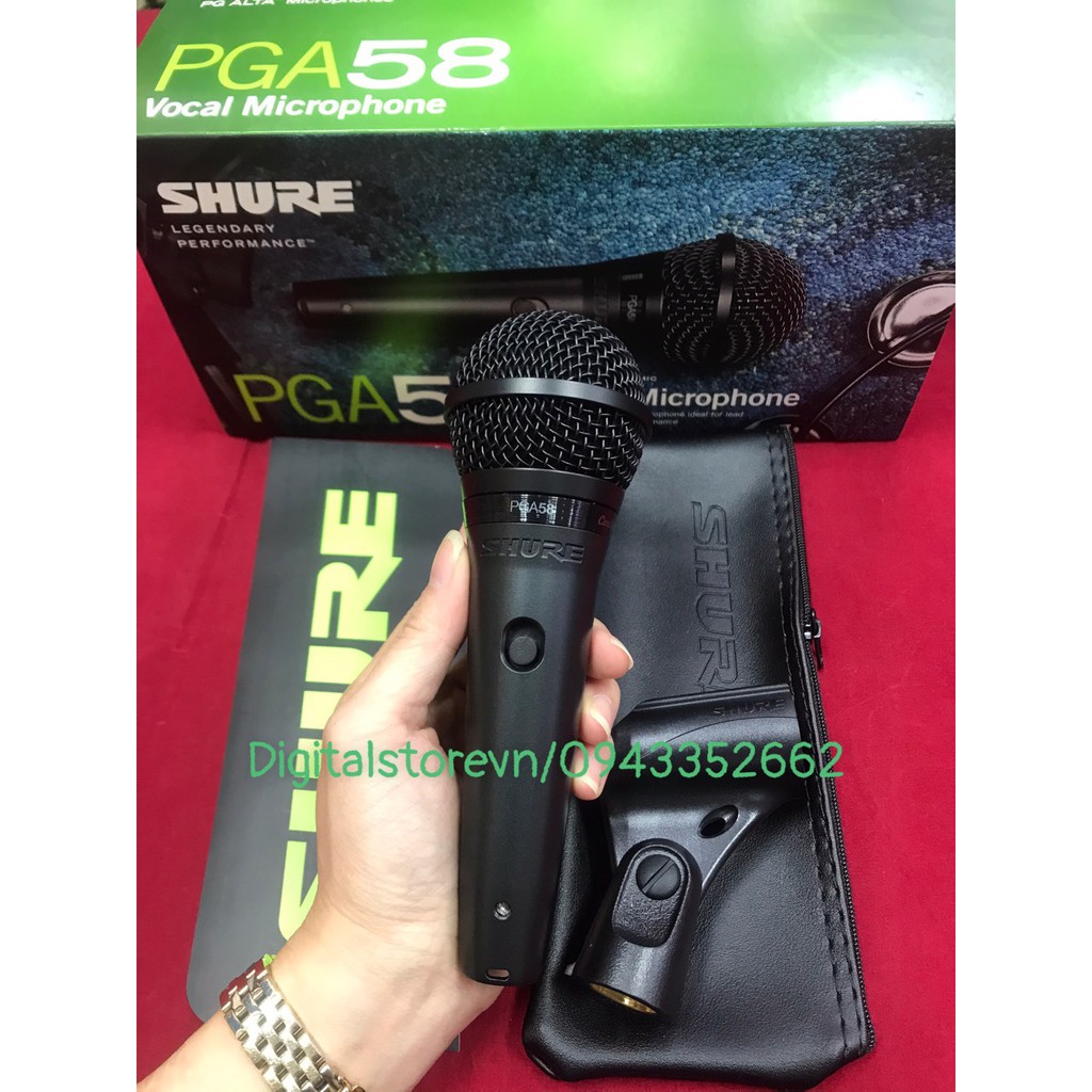 Micro có dây Shure PGA58 [ Chính Hãng USA ] Mic karaoke có dây