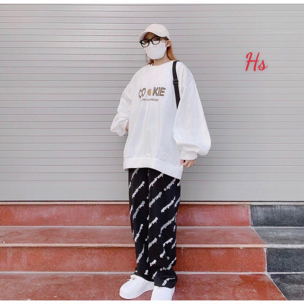 Áo sweater nam nữ vải nỉ mềm mịn form đẹp (cookie,lalala)