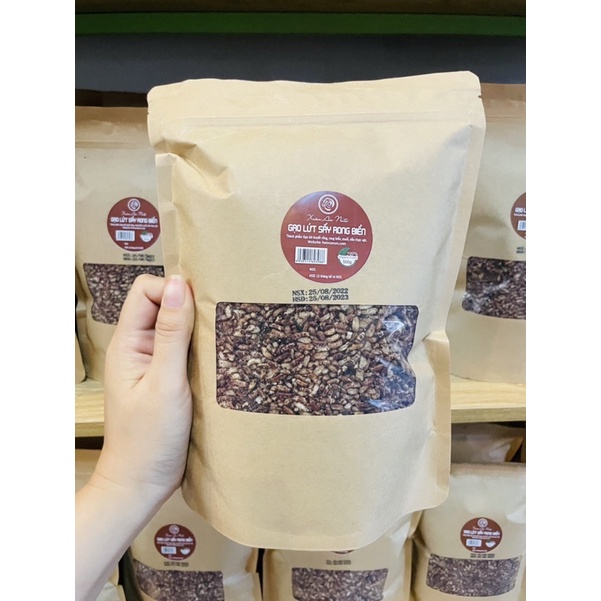 500g gạo lứt sấy rong biển, MUA 1 KG TẶNG 1 KG, Mua 10 có giá sỉ