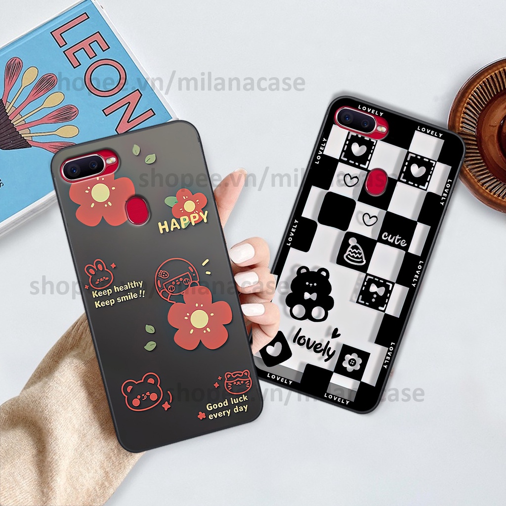 Ốp Oppo A5s / A7 / F9 / A12 in hình caro trái tim siêu đẹp, siêu nét đầy phong cách cá tính