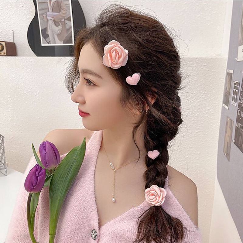 Kẹp Tóc Họa Tiết Hoa Nhỏ Xinh Xắn Phong Cách Mới