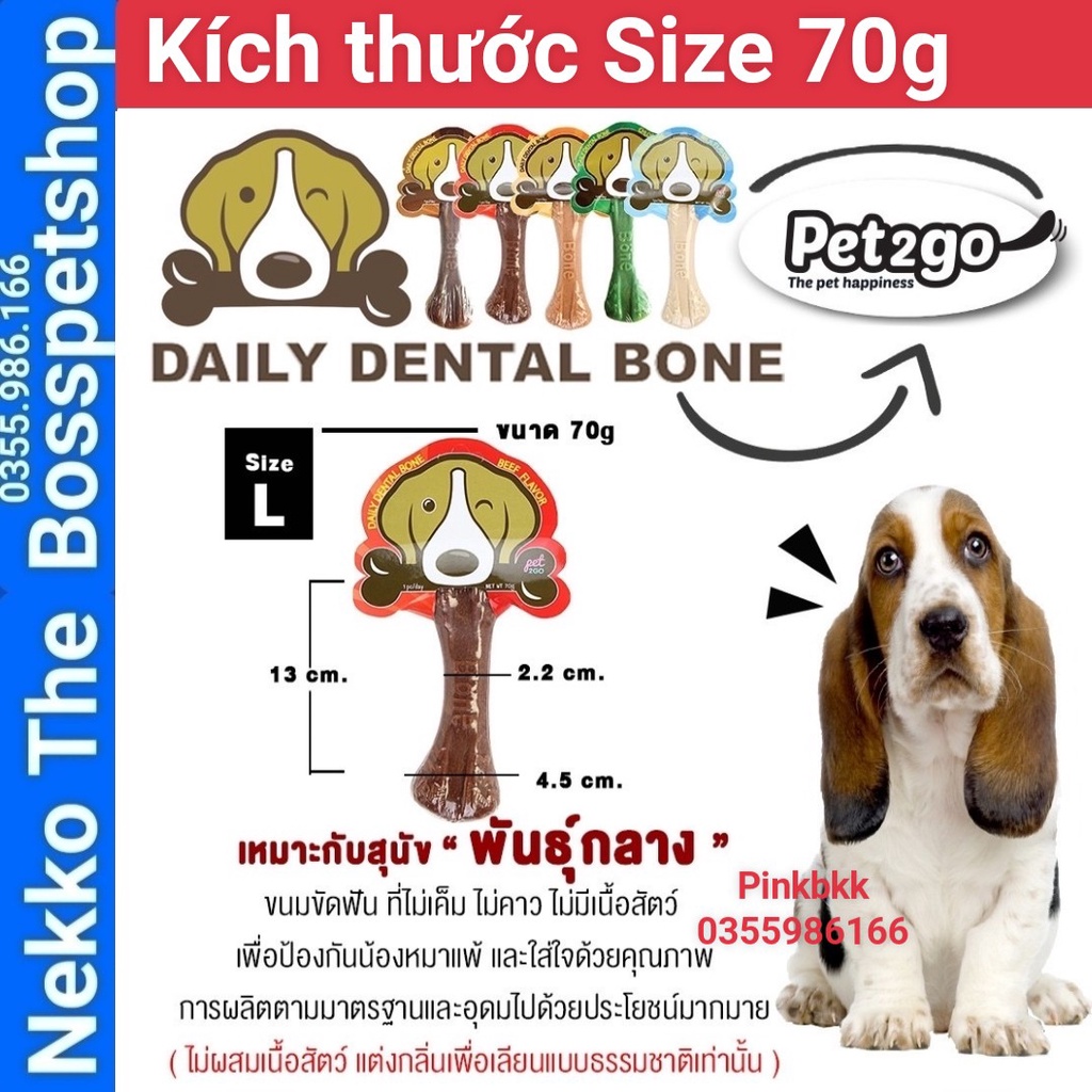 Xương Gặm Pet2go Gặm sạch răng dinh dưỡng cho chó ⚡NỘI ĐỊA THÁI⚡ nhập trực tiếp Thái Lan không qua trung gian .Có thể ăn