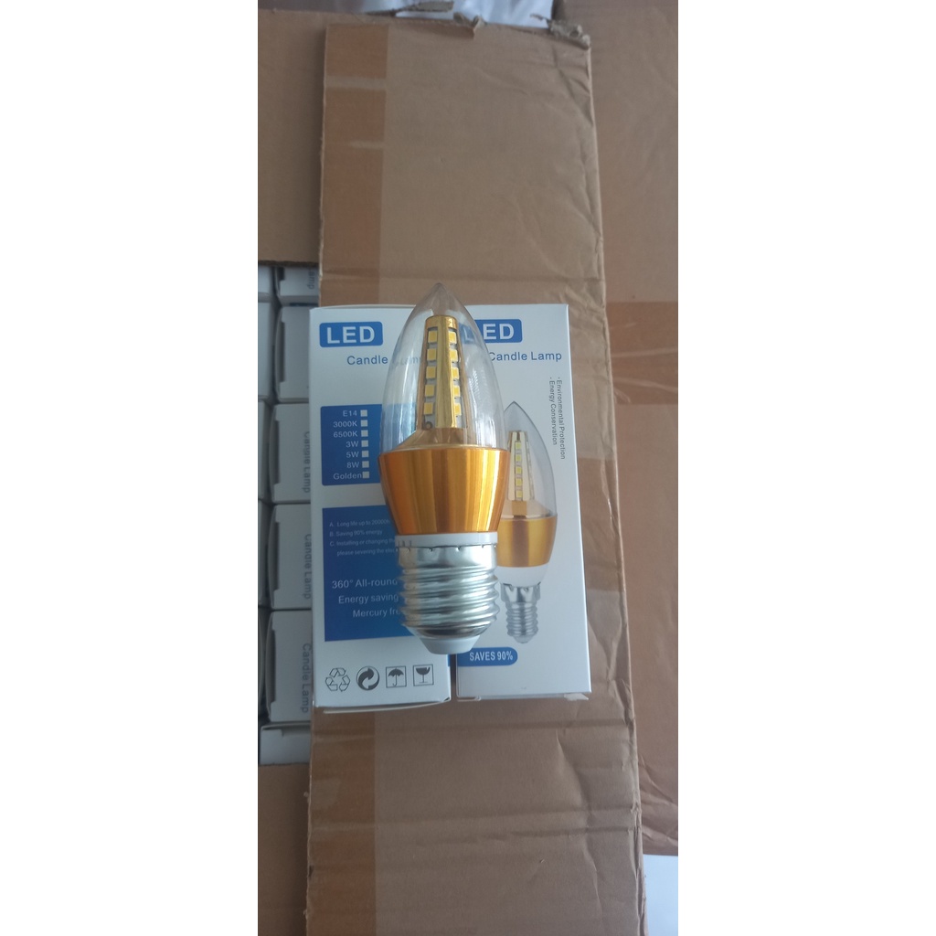 bóng nến led 5w ánh sáng vàng