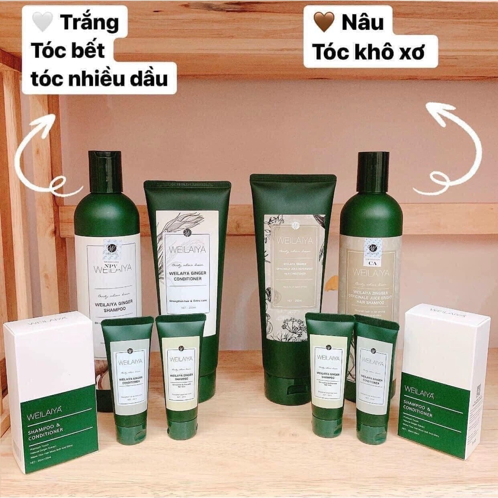 Bộ Gội Đầu Weilaiya Xả Gừng Phục Hồi Tóc Mềm Mượt &amp; Chắc Khỏe