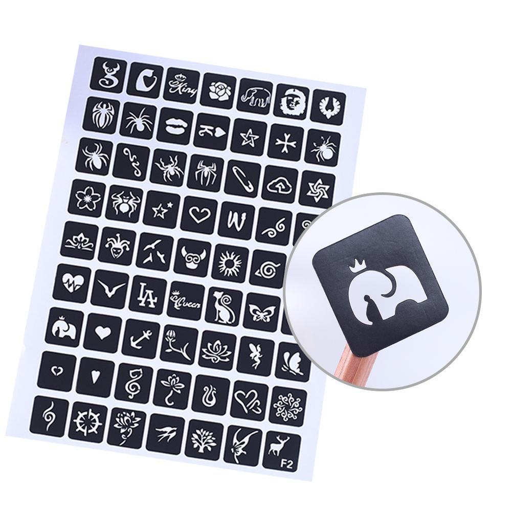 Khuôn xăm hình tạm thời mẫu S5F5 nhiều họa tiết hoạt hình xinh xắn