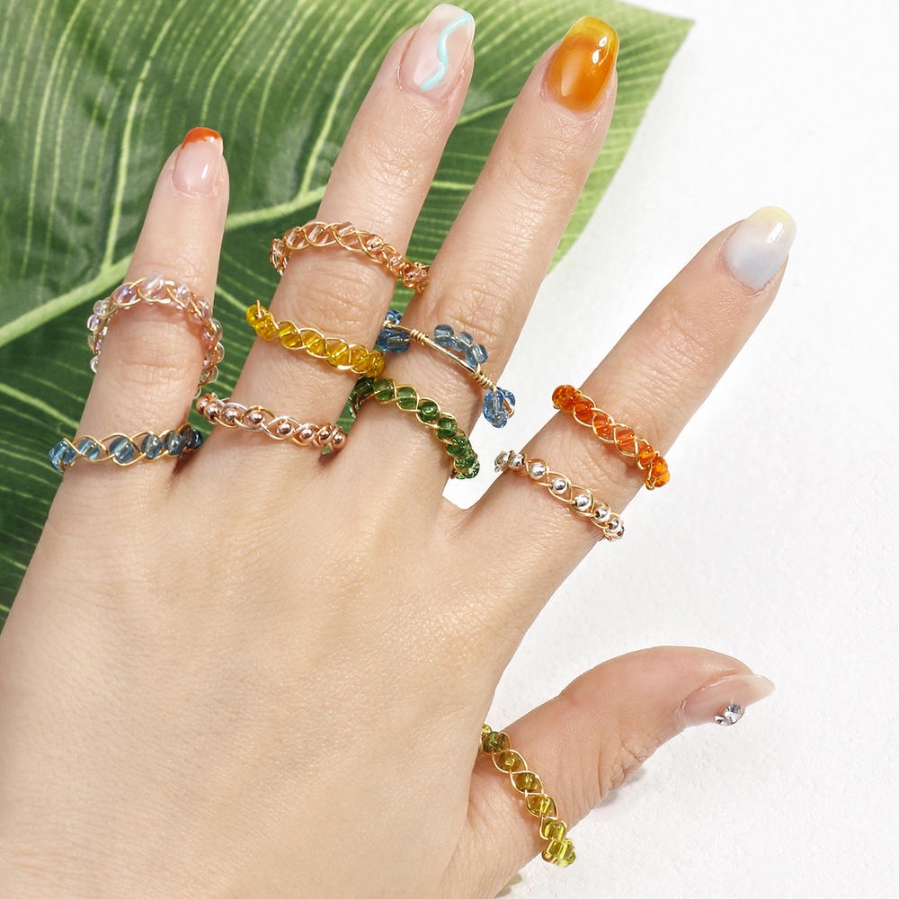 Nhẫn Hạt Đá Tự Nhiên Phong Cách Bohemian Thời Trang Mới 2022 Làm Quà Tặng Cho Nam Và Nữ