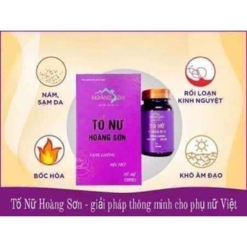 (combo 5 hộp )Tố Nữ Hoàng Sơn Viên Uống Cân Bằng Nội Tiết Tố - Chính Hãng | Thế Giới Skin Care