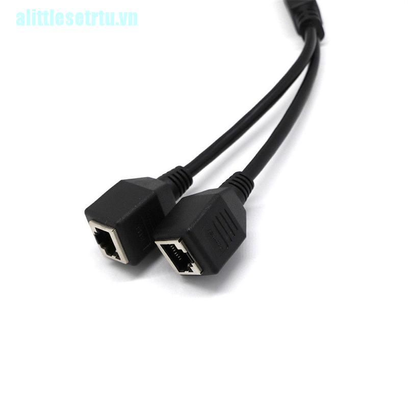 Đầu Chia Dây Cáp Mạng Rj45 1 Male Sang 2 Female